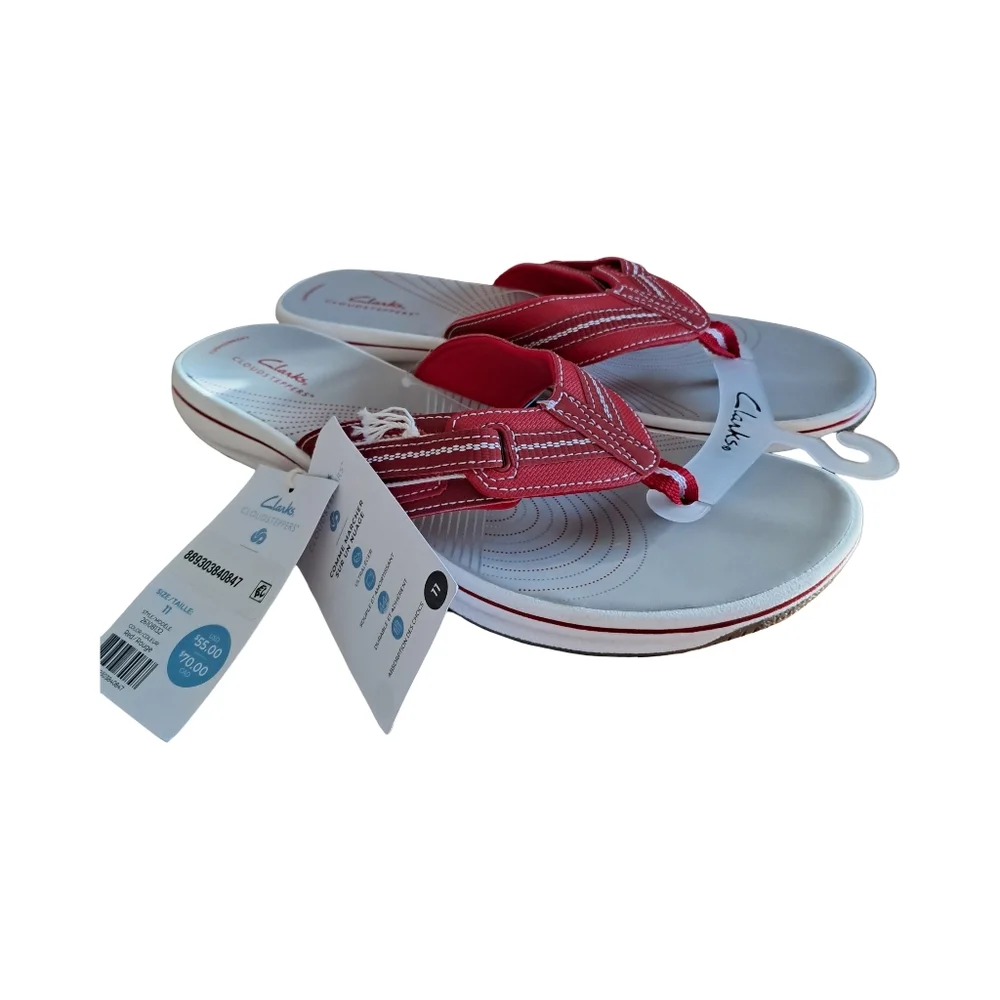 Clarks Cloudsteppers Jaazh Women Size 11 Red New Women Sandals